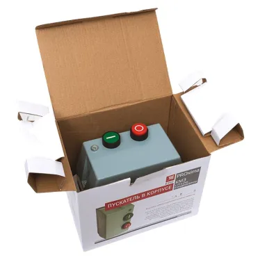 Пускатель в корпусе IP65 КМЭ 9А 230В с РТЭ и индикатором PROxima