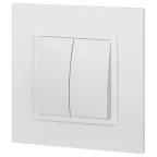 Выключатель двойной, 10АХ-250В, Эра Elegance, белый,14-1104-01