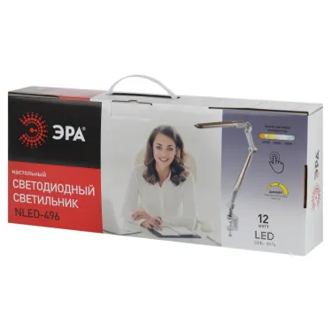 Светильник настольный светодиодный NLED-496-12W-G на струбцине золото