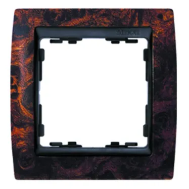 Рамка на 4 поста, S82, корень ореха - графит