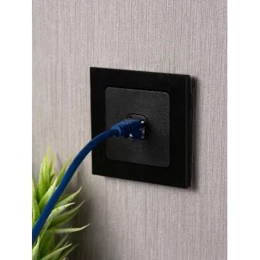Стокгольм Механизм Розетки RJ-45 1-местной черный