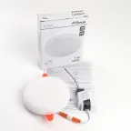 Светильник светодиодный ДВО-12w 6400К 1200Лм slim белый с регулируемым монтажным диаметром (до 90мм)