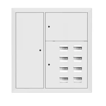 Щит этажный 8 кв. RAL9003 со слаботочным отсеком слева (1000х950х160) PROxima