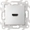 Розетка HDMI v1.4 цвета алюминий S24 Harmonie