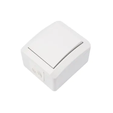 Переключатель проходной INDUSTRIAL IP54, о/у, белый