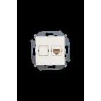 15 Розетка компьютерная RJ45 категория 5е слоновая кость