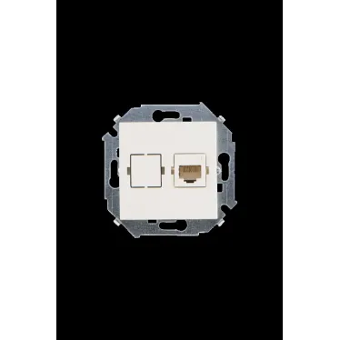 15 Розетка компьютерная RJ45 категория 5е слоновая кость