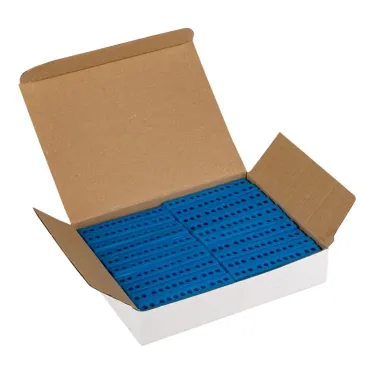 Шина 0 N (6х9мм) 12 отверстий латунь синий изолированный корпус на DIN-рейку PROxima