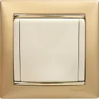 VALENA Розетка с заземлением с крышкой в рамку слоновая кость