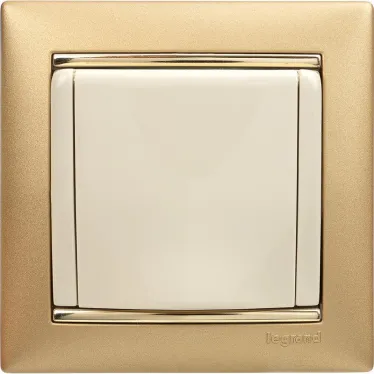 VALENA Розетка с заземлением с крышкой в рамку слоновая кость