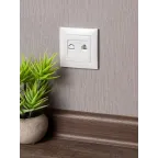 Валенсия розетка телефонная RG-11 1-местная белая