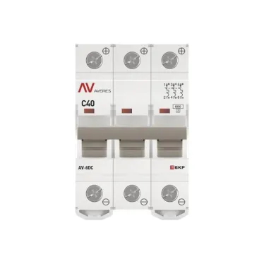 Выключатель автоматический AV-6 DC 3P 40A (C) 6kA AVERES