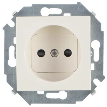 15 Розетка 2P со шторками 16А 250В винтовой зажим слоновая кость
