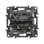 ETIKA Выключатель двухклавишный с подсветкой слоновая кость безвинтовые зажимы 10АХ