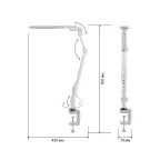 Светильник настольный светодиодный NLED-496-12W-W на на струбцине белый