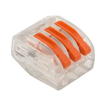 Клемма универсальная СМК 222-413, 3-проводная прозрачная 0,08-2,5 4 кв мм 50шт, REXANT