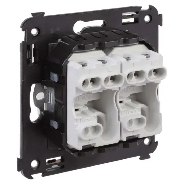 Avanti Выключатель двухклавишный в стену, ''Ванильная дымка''