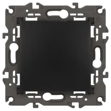 Выключатель, 10АХ-250В, Эра Elegance, антрацит,14-1101-05