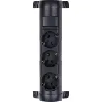 Удлинитель Комфорт 3X2К+З - поставляется без кабеля черный