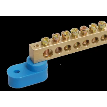 Шина нулевая на 2 угловых изоляторах ШНИ-6х9-12-У2-С