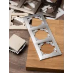 Валенсия Рамка 3-местная сталь