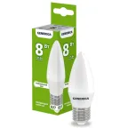 Лампа светодиодная C35 свеча 8Вт 230В 4000К E27 GENERICA