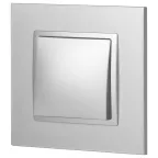 Переключатель промежуточный, 10АХ-250В, Эра Elegance, алюминий,14-1108-03