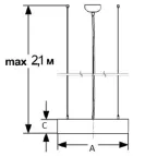 Светильник OREOL/P 1000 FLD WH 4000K m01