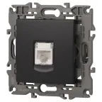 Розетка RJ45, Эра Elegance, антрацит, 14-3107-05