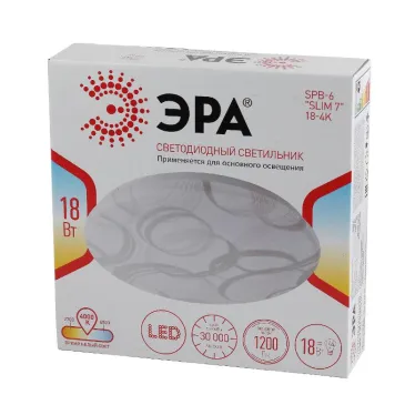 Светильник светодиодный бытовой SPB-6 Slim 7 18-4K 18Вт 4000K (20/240)