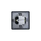 GLOSSA Розетка с заземлением со шторками с крышкой алюминий в сборе IP44