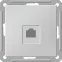 W59 Розетка компьютерная скрытая в рамку матовый хром