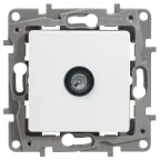 ETIKA Розетка телевизионная TV проходная 15дБ белая