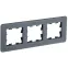 BRITE Рамка 3 поста РУ-3-2-Бр стекло графит RE IEK