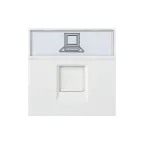 Розетка RJ45, категории 5e (ширина 2 модуля)