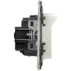 Valena ALLURE Розетка силовая 2К+З со шторками с крышкой белая IP44