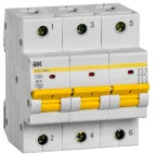 Автоматический выключатель ВА47-100МА без теплового расцепителя 3P 80А 10кА D