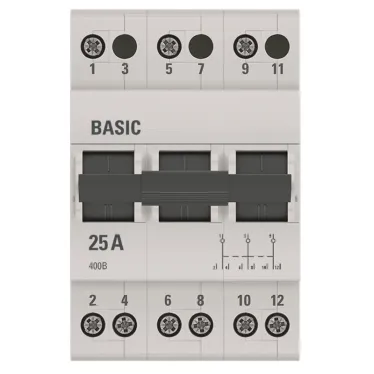 Переключатель трехпозиционный 3P 25А Basic
