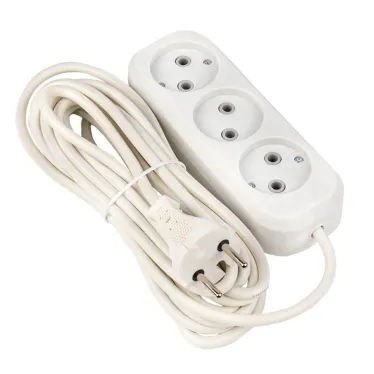 Удлинитель 'Эксперт' 3 гнезда 5 метров 10А/2.2кВт без заземления ПВС 2х0.75 PROxima