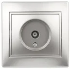 Розетка TV одиночная, СУ, Plano, алюминий, 1-301-03