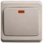 ЭТЮД Переключатель одноклавишный скрытый с индикацией бежевый