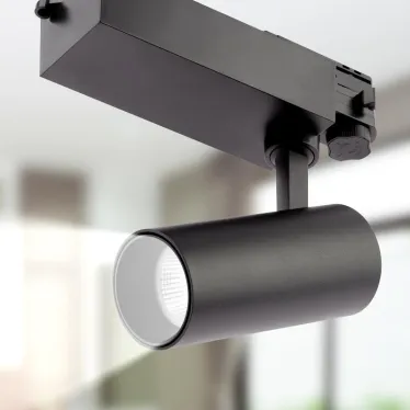 Трековый светильник трёхфазный SТR-30-36-40K-B20 узкий луч 4000K черный