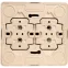 ЭТЮД Розетка четырехместная наружная без заземления без шторок 16А 250B кремовая