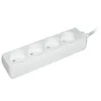 Удлинитель бытовой 4 розетки шнур 3м без заземления 16А