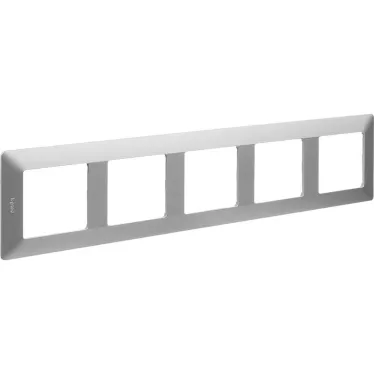 Valena LIFE Рамка 5 постов алюминий универсальная