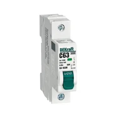 Выключатель автоматический без теплозащиты 1P 63А х-ка C 6кА ВА-103M