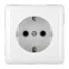 ХИТ Розетка с заземлением наружная 250В 16А белая