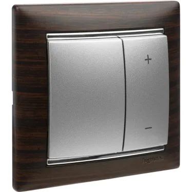 VALENA Рамка 1 пост темное дерево/серебро