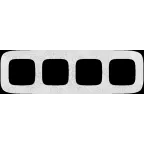 Valena ALLURE Рамка 4 поста Нарцисс хром универсальная