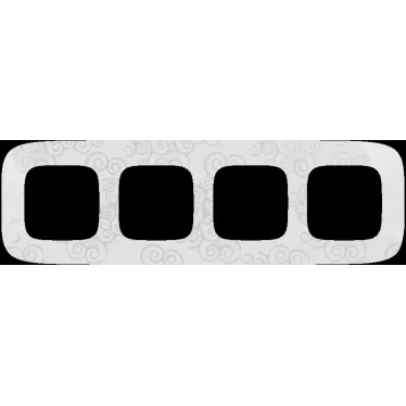 Valena ALLURE Рамка 4 поста Нарцисс хром универсальная